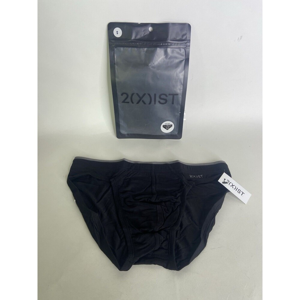 2xist Modal Luxe Hip Bikini Brief Underwear Black Mens Size S